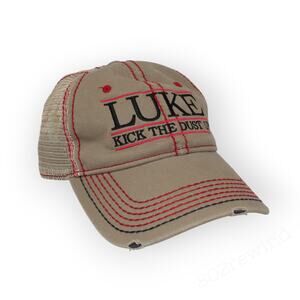 2015 LukeBryan KickTheDustUp Ball Cap Dad Hat Mesh Distressed Country
